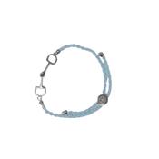 Dapple Equestrian Classic Bracelet in Blue Silver image