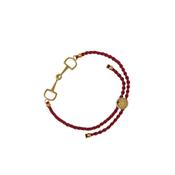 Dapple Equestrian Classic Bracelet in Burgundy Gold image