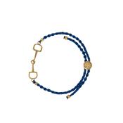 Dapple Equestrian Classic Bracelet in Navy Gold image