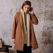 Diega Women's Manko Herringbone Coat in Camel image