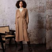 Diega Women's Roska Wrap Dress in Camel image