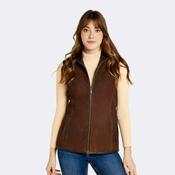 Dubarry Women's Kingston Leather Gilet in Walnut image