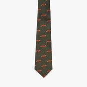 Dubarry Kavanagh Silk Fox Motif Tie in Olive
