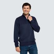 Dubarry Men's Spillane Zip Neck Knit in Navy