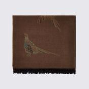 Dubarry Women's Birchdale Pheasant Wool Scarf in Bourbon image