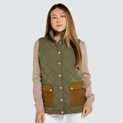 Dubarry Women's Clashmore Quilted Gilet in Kelp image