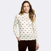 Dubarry Women's Reynolds Soft Printed Mock Neck Top in Cream