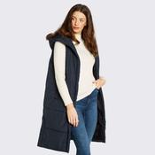 Dubarry Women's Ryan Hooded Long Gilet in Navy image