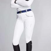 Equieire Women's Molly Knee-Grip Competition Riding Tights in White