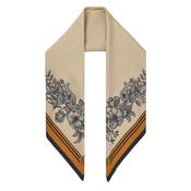 Fairfax &amp; Favor Mannington Silk Scarf in Off White, Navy and Orange image