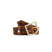 Fairfax &amp; Favor Ohio Leather Belt in Tan &amp; Navy image