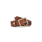 Fairfax &amp; Favor Tetbury Leather Belt in Tan &amp; Navy image