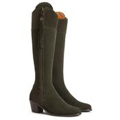 Fairfax &amp; Favor Heeled Regina Suede Boot in Moss Green