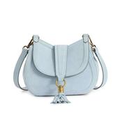 Fairfax &amp; Favor Langham Messenger Suede Bag in Sky Blue