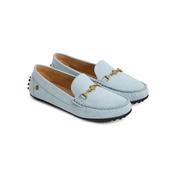 Fairfax &amp; Favor Women's Trinity Suede Driving Shoes in Sky Blue