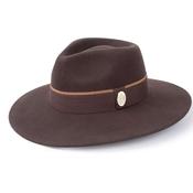 Hicks &amp; Brown Oxley Fedora in Dark Brown image