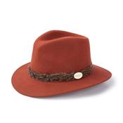 Hicks &amp; Brown Suffolk Fedora in Cinnamon with Pheasant Feather Wrap image