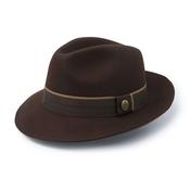 Hicks &amp; Brown Wingfield Trilby Hat in Dark Brown image