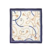 Hicks &amp; Brown Melford Mini Silk Scarf in Navy