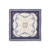 Hicks &amp; Brown Melford Silk Scarf in Navy