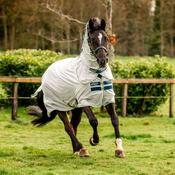Horseware Amigo Bug Rug in Lunar Rock, Navy &amp; Lime image