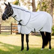 Horseware Amigo Summer Sheet Plus in Navy Check and Titanium Grey &amp; Silver image
