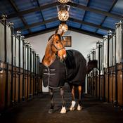 Horseware Rambo Stable Medium Rug in Black &amp; Silver (200g) image