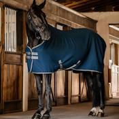 Horseware Rambo Techni-Waffle Cooler in Navy/Thunderstorm Grey &amp; Silver (No Fill)