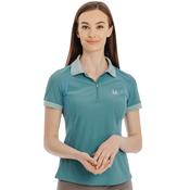 Horseware Women's Tech Polo Shirt in Juniper Green image