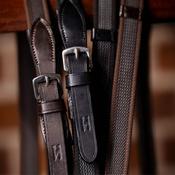Horseware Rubber Grip Continental Reins in Brown image
