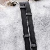 Horseware Rubber Grip Continental Reins in Black image