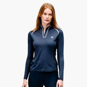 Horseware Women's Stamina Long Sleeve Quarter Zip Baselayer in Navy