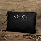 Jo's Small Snaffle Bit Leather Bag in Black