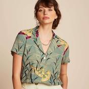 King Louie Women's Bella Blouse Blush in Dusty Turquoise image