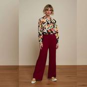 King Louie Women's Fintan Pants Milano Crep in Cabernet Red image
