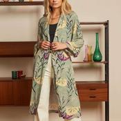 King Louie Women's Kimono Long Brush in Dusty Turquoise image