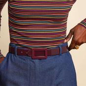 King Louie Women's Patent Belt in Carbenet Red image