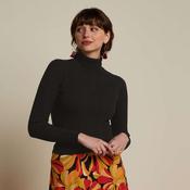 King Louie Women's Rib Rollneck Top Club in Black image