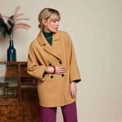 King Louie Women's Shiya Kimono Coat Falaise in Biscotti image
