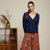 King Louie Women's Wrap Top Farfalle in Ink Blue image