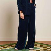 King Louie Women's Peppa Gamine Velvet Trousers in Pond Blue image
