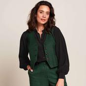 King Louie Women's Norman Check Vest in Avar Green image