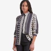 La Fee Maraboutee Women's Loose-Fitting Printed Shirt in Navy &amp; White