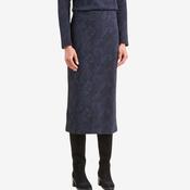La Fee Maraboutee Women's Mid-Length Pencil Skirt in Black &amp; Navy image