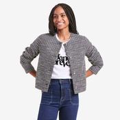 La Fee Maraboutee Women's Short Tweed Jacket in Grey image