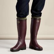 Le Chameau Women's Giverny Jersey Lined Wellington Boot in Cherry