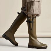 Le Chameau Women's Vierzon Jersey Lined Wellington Boots in Vert Chameau image