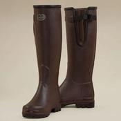 Le Chameau Women's Vierzon Héritage Jersey Lined Wellington Boot in Marron Fonce image