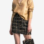 Lola Casademunt Women's Check Mini Skirt in Black &amp; Brown image