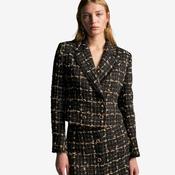 Lola Casademunt Women's Check Perfecto Jacket  in Black &amp; Brown image